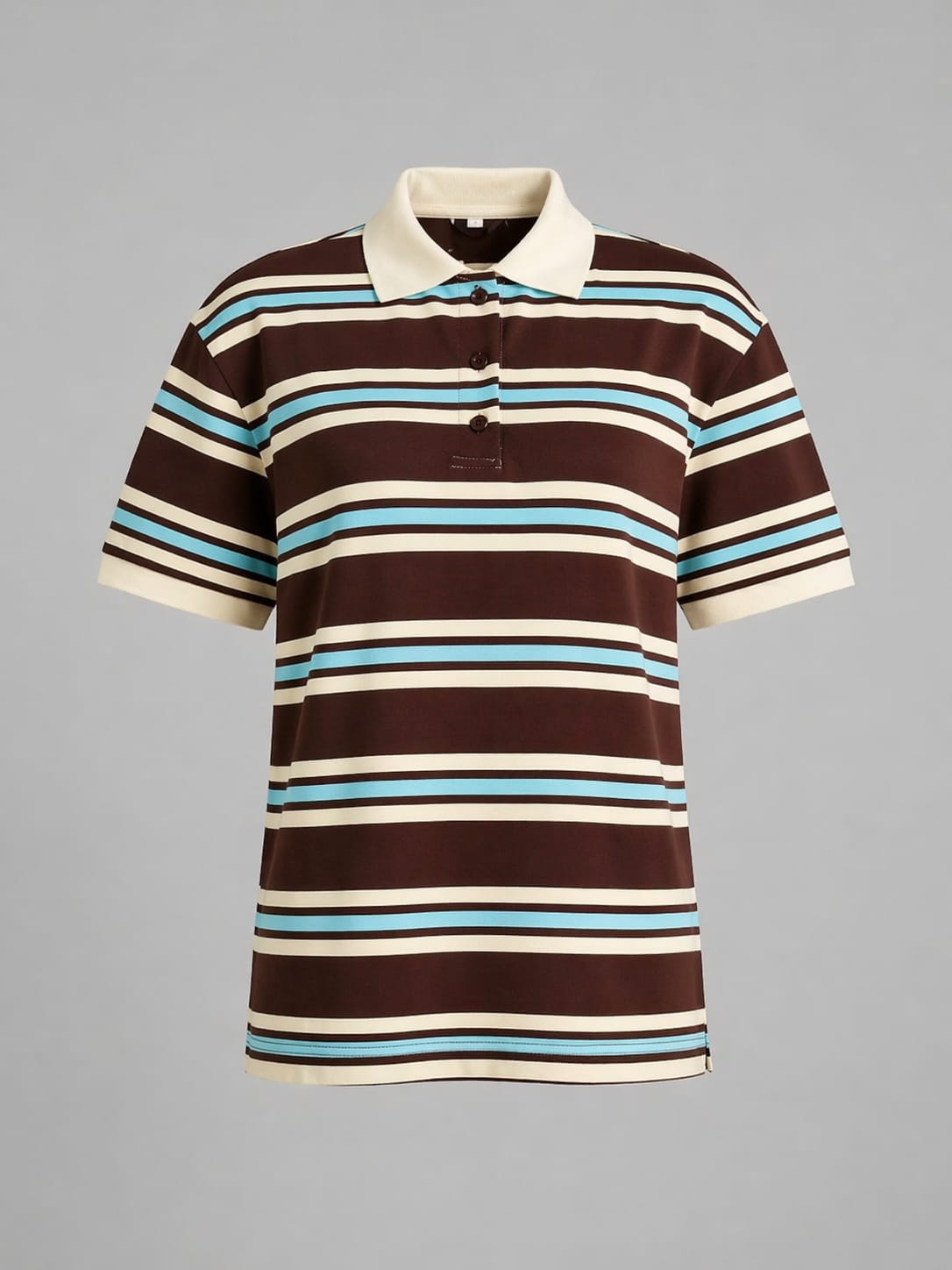 Polo a righe in maglia