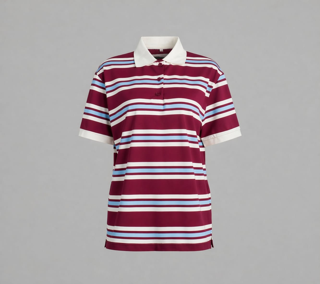 Polo a righe in maglia